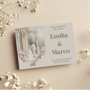 Wedding Couple In The Garden Invitation
