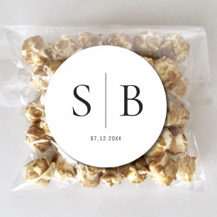 Wedding Couple Initial Sticker Wedding Favour Labe