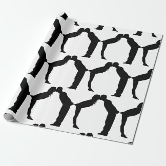 WEDDING COUPLE KISS WRAPPING PAPER