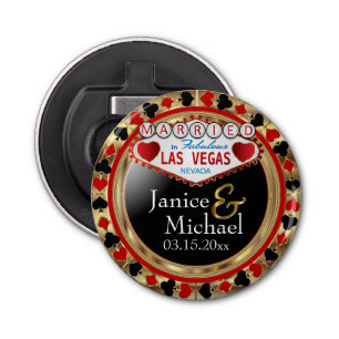 Wedding Couple Las Vegas - Red Bottle Opener