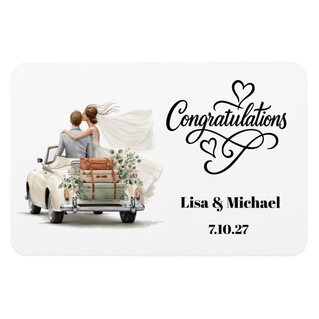Wedding Couple Magnet (Horizontal)