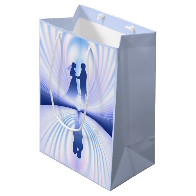 Wedding Couple Medium Gift Bag (Front Angled)