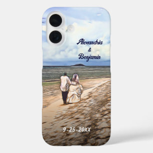 Wedding Couple Newlywed Photo Personalise iPhone 16 Case
