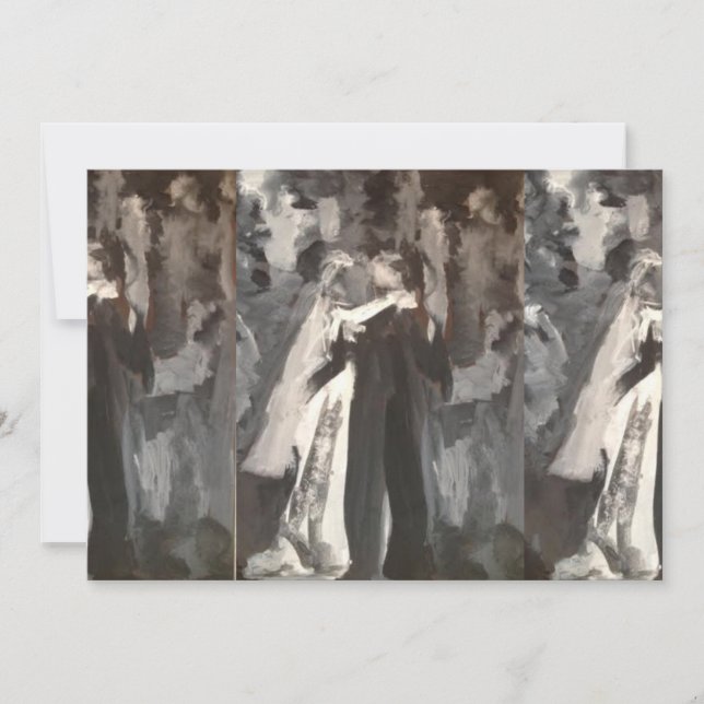 Wedding Couple Painting Invitation (Front)