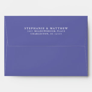 Wedding Couple Return Address Elegant Periwinkle Envelope