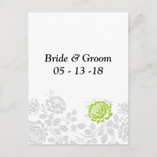 Wedding Couple Save The Date Card Floral Theme