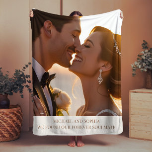 Wedding Couple Sherpa Blanket Christmas Gift Idea