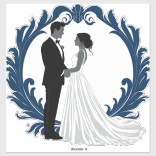 Wedding Couple Silhouette Holding Hands