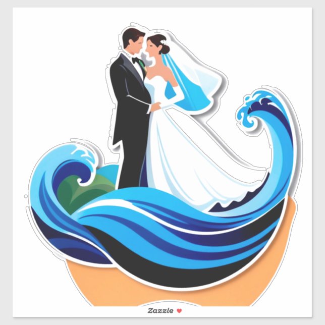 Wedding Couple Silhouette Holding Hands (Sheet)