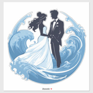 Wedding Couple Silhouette Holding Hands