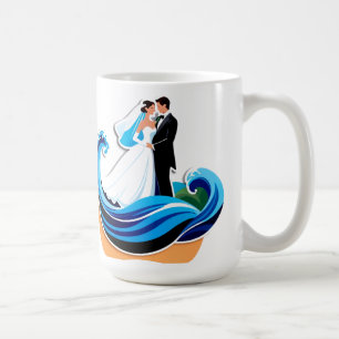 Wedding Couple Silhouette Holding Hands Coffee Mug