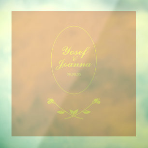 Wedding Couple Transparent Floor Decal and Sticker