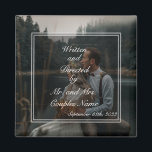 Wedding couples gifts favours presents magnet<br><div class="desc">Create your own personal magnets for yourselves or your wedding party.  You can even do these in bulk remember to save with the codes that Zazzle provides it will help save on expenses for your wedding day.</div>