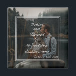 Wedding couples gifts favours presents magnet<br><div class="desc">Create your own personal magnets for yourselves or your wedding party.  You can even do these in bulk remember to save with the codes that Zazzle provides it will help save on expenses for your wedding day.</div>