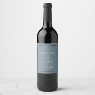 Wedding Couple's Name and Date Wine Label