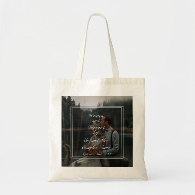 Wedding couples tote bag gifts favours presents (Front)