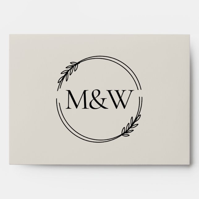 Wedding Cream Invitation Colour Palette Envelope (Front)