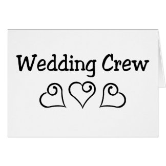 Wedding Crew Black Hearts