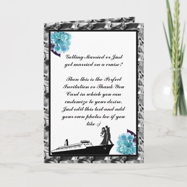 Wedding Cruise Invitations and Thank You Cards (Front)