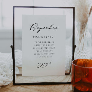 Wedding Cupcakes Poster Reception Decor Sign