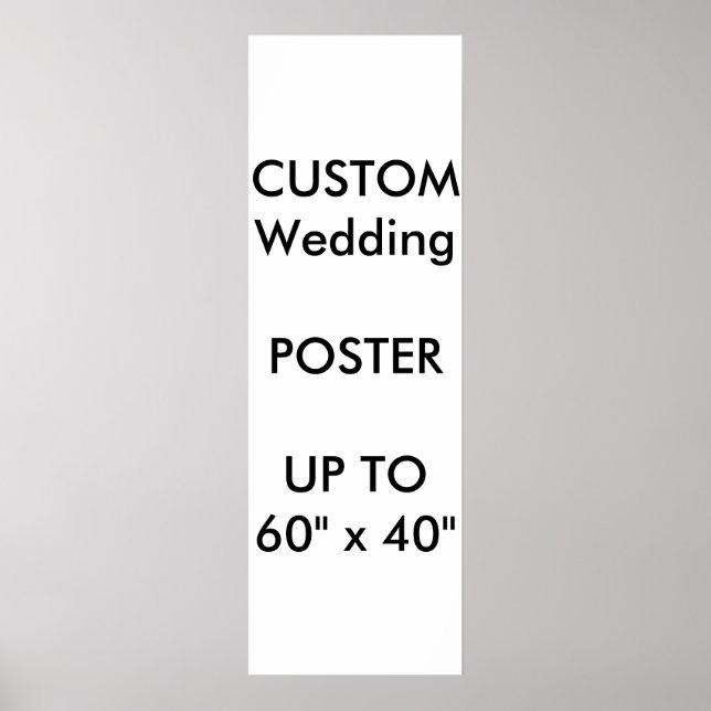 Wedding Custom 12" x 36" Poster MATTE Portrait (Front)