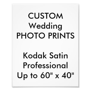 Wedding Custom 8" x 10" Professional Photo Prints