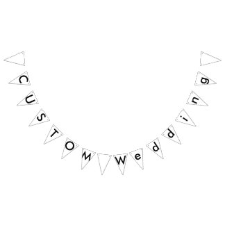 Wedding Custom Bunting Banner - Classic Triangle