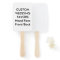 Wedding Custom Favours HAND FANS - WHITE RECTANGLE