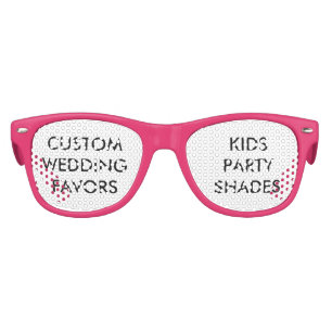Wedding Custom Favours KIDS PARTY SHADES - PINK