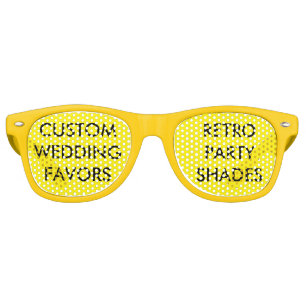 Wedding Custom Favours PARTY SHADES - RETRO YELLOW