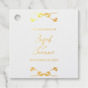 Wedding Custom Foil Favour Tags