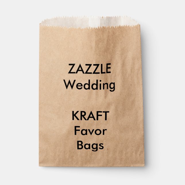 Wedding Custom KRAFT Paper Favour Bag (Front)