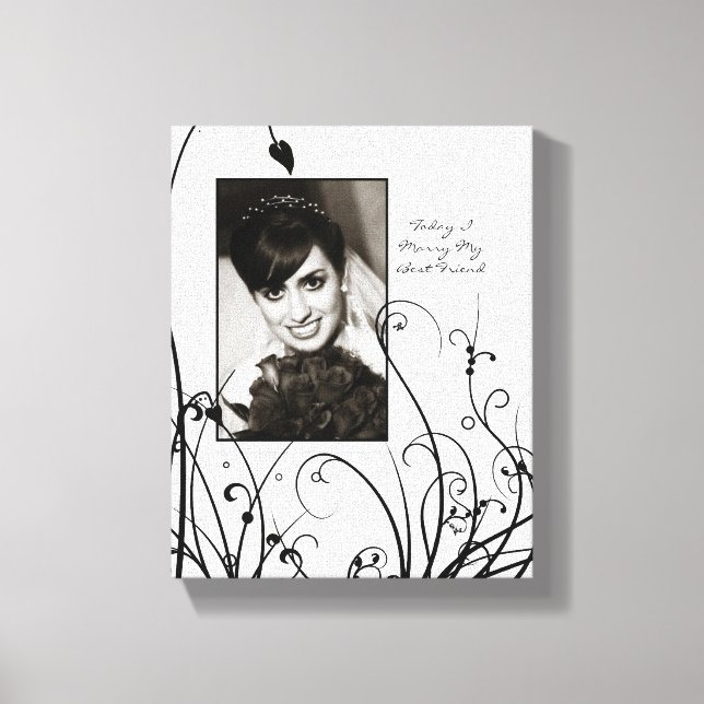 Wedding Custom Portrait Canvas Print (Front)