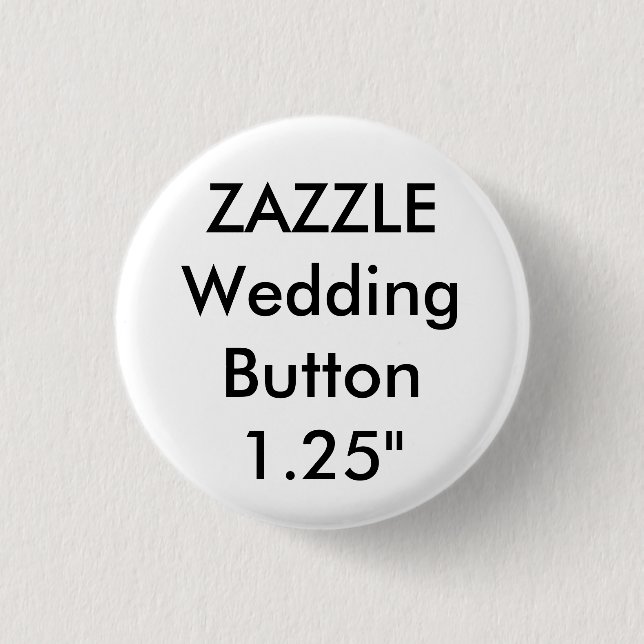 Wedding Custom Small 1.25" Round Button Pin (Front)