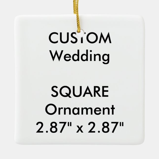 Wedding Custom SQUARE Ornament Hanging Decoration (Front)