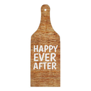 WEDDING CUTTING BOARD PADDLE, HAPPY EVER AFTER