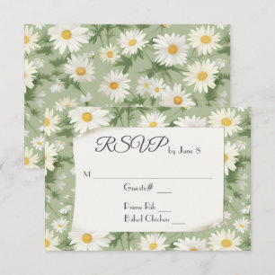 Wedding Daisies RSVP Card