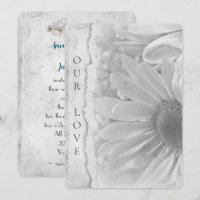Wedding Daisy Macro With Torn Edge Border