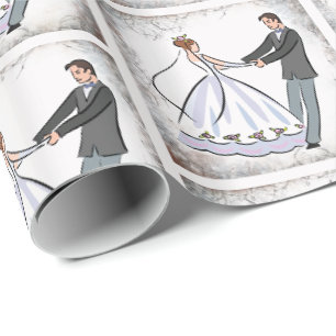 Wedding Dance Couple Dancing Wrapping Paper