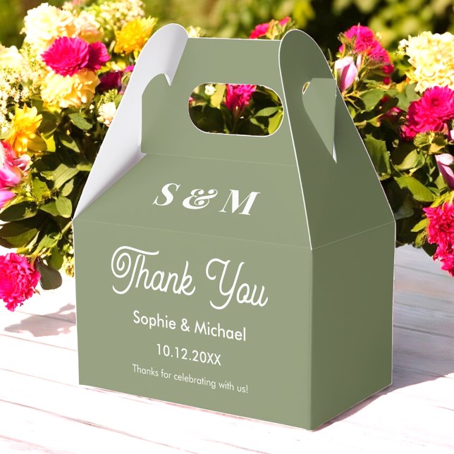 Wedding Dark Green Bride Groom  Favour Box (Creator Uploaded)