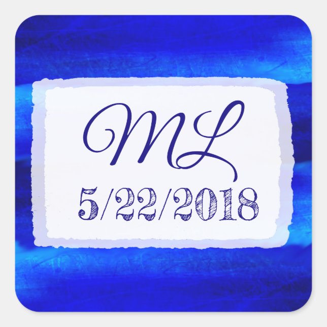 Wedding Date Bride and Groom Stickers (Front)