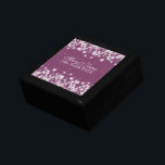 Wedding Date Elegant Winter Sparkle Plum Gift Box<br><div class="desc">Wedding Date Elegant Winter Sparkle Plum Purple with custom text. Impress your loved ones with this elegant and trendy gift template design. A perfect birthday/Christmas gift for any woman!Fully customisable! Easy to use and easy to personalise. Order Today!</div>
