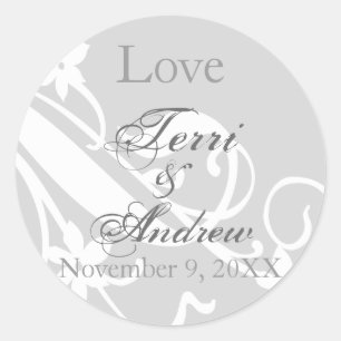 Wedding Date Envelope Seal Or Gift Label Sticker