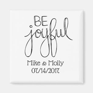 Wedding Date Favour Magnet