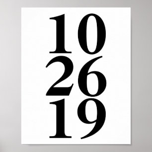 wedding date personalized print