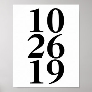 wedding date personalized print