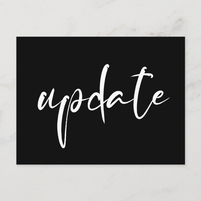 Wedding date update announcement postcard (Front)