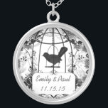 Wedding Date Vintage Birdcage Anniversary Necklace<br><div class="desc">More Bird Cage Weddings</div>