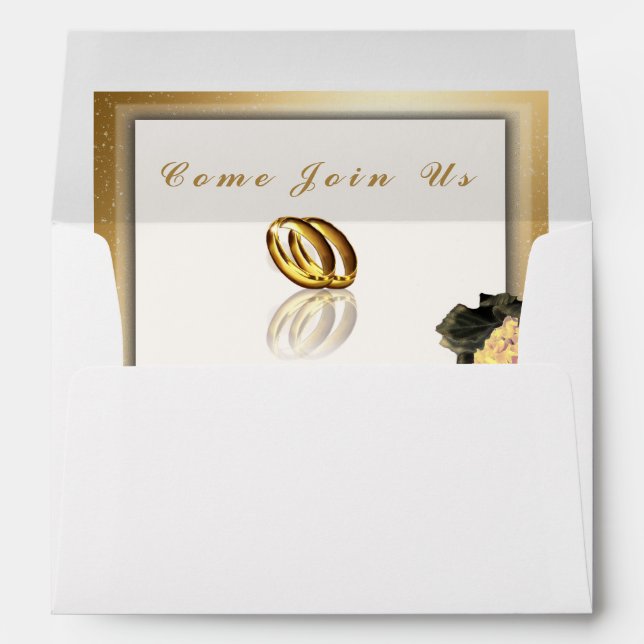 Wedding Day Bliss Elegant Wedding  Envelope (Back (Bottom))