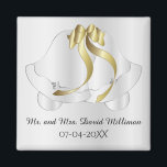 Wedding Day Bride / Groom Keepsake  Magnet<br><div class="desc">Wedding Day Keepsake magnets from the Bride and Groom ready to personalise. ✔Note: Not all template areas need changed. 📌If you need further customisation, please click the "Click to Customise further" or "Customise or Edit Design" button and use our design tool to resize, rotate, change text colour, add text and...</div>